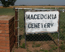 Macedonia Cemetery sign