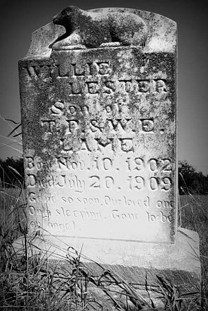 Willie Lester Lame gravestone
