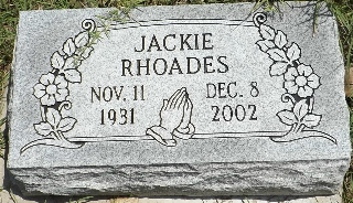 Jackie Rhoades gravestone