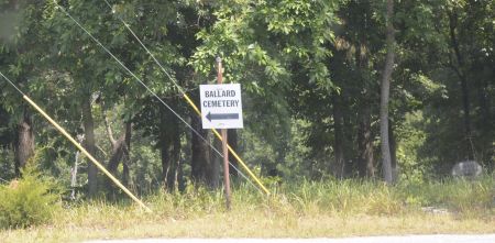 Ballard cemetery sign