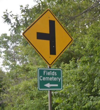 Fields road sign