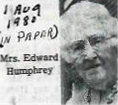 Rose L (Miller) Humphrey